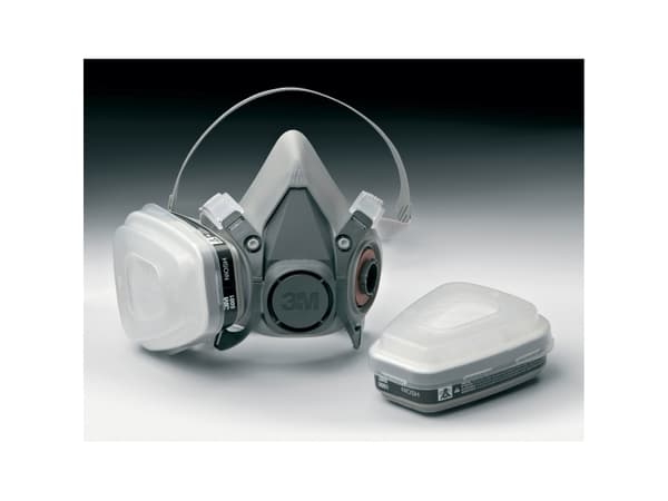 3M 6200 Reusable Half Face Mask - Respirator - grå