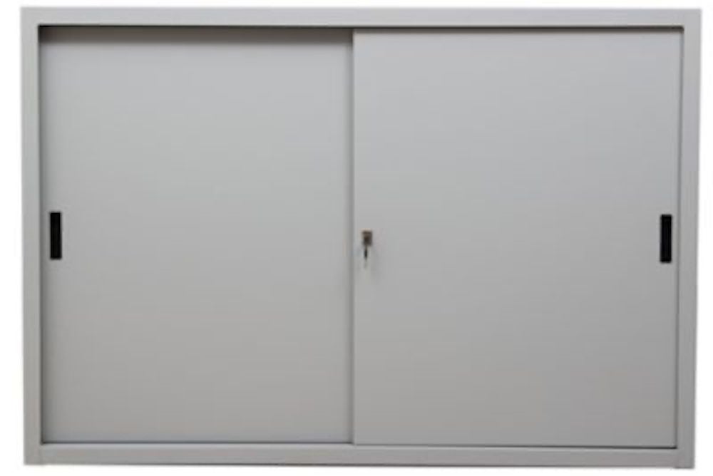 PROREGAL schuifdeurkast Ant 3 legplanken hoogte HxBxD 109 x 160 x 45 cm Grijs