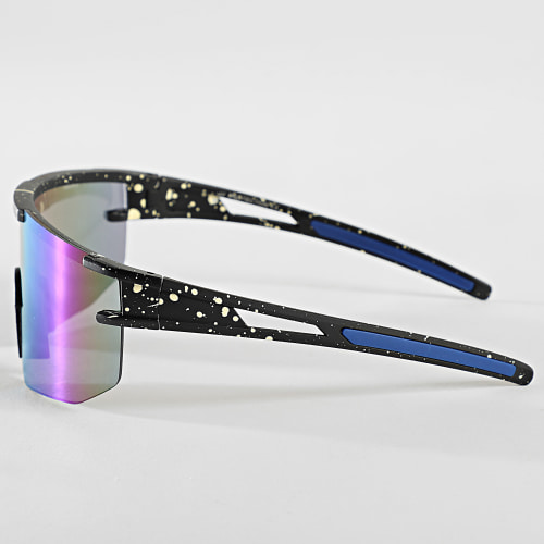 Lunettes De Soleil Noir Bleu Iridescent