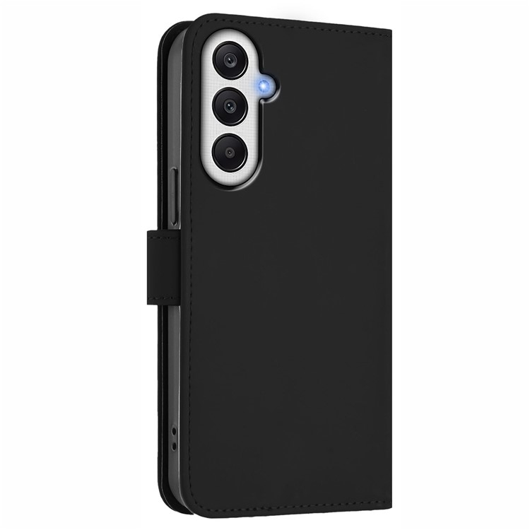 Samsung Galaxy S24 FE Leder Tasche Flip Cover mit Kartenfächer - Schwarz