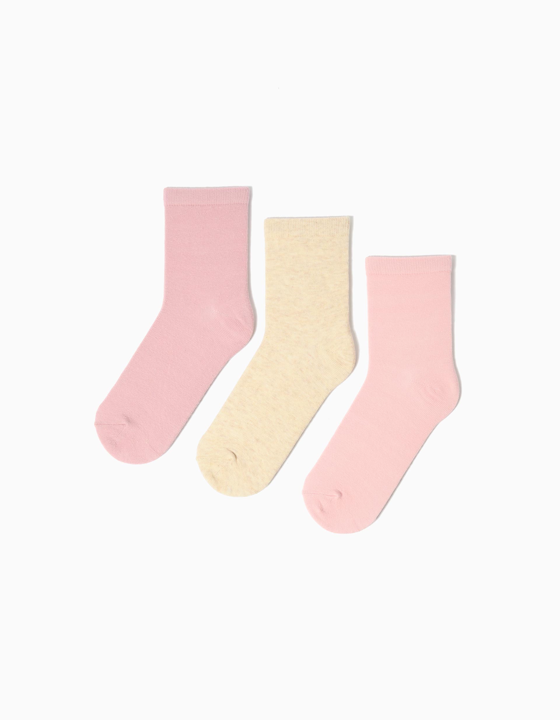Pack 3 Pares de Meias, Menina, Multicolor