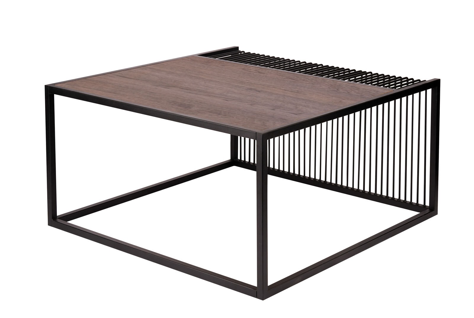 Couchtisch 80 x 80 cm schwarz /Eiche rustikal