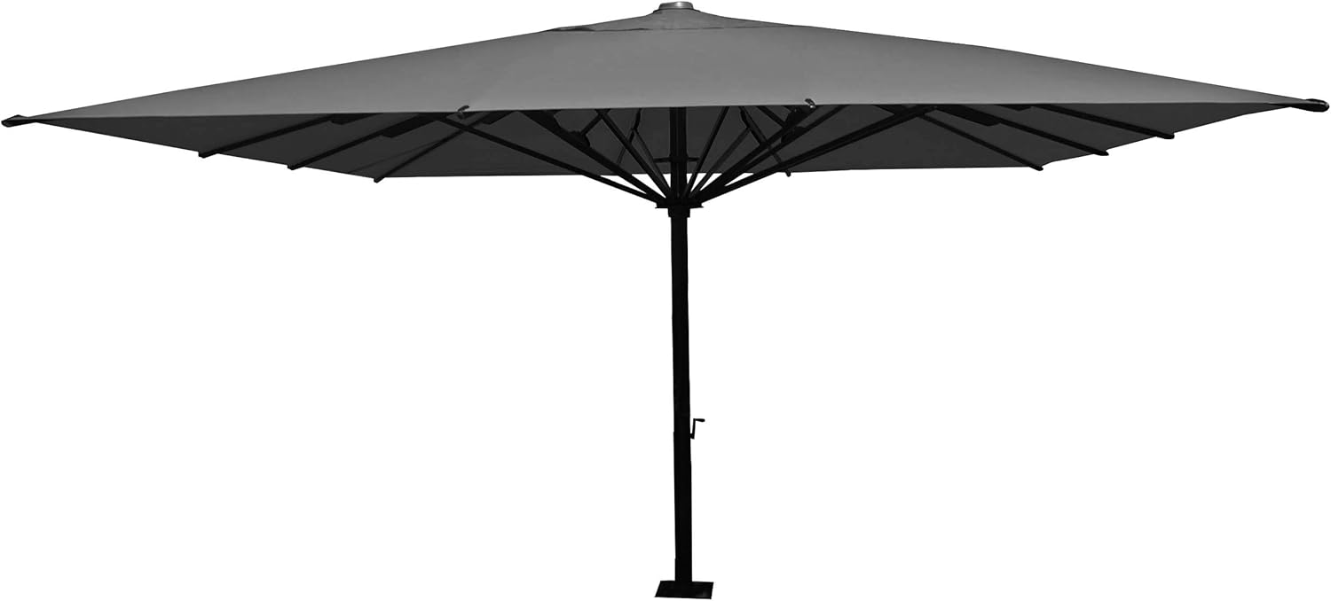 Mendler Gastronomie-Luxus-Sonnenschirm HWC-D20, XXL-Schirm Marktschirm, 5x5m (Ø7,2m) Polyester/Alu 90kg - anthrazit