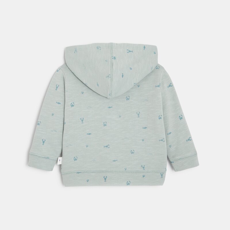 Sweat zippé bébé garçon en molleton bleu Absorba Bleu