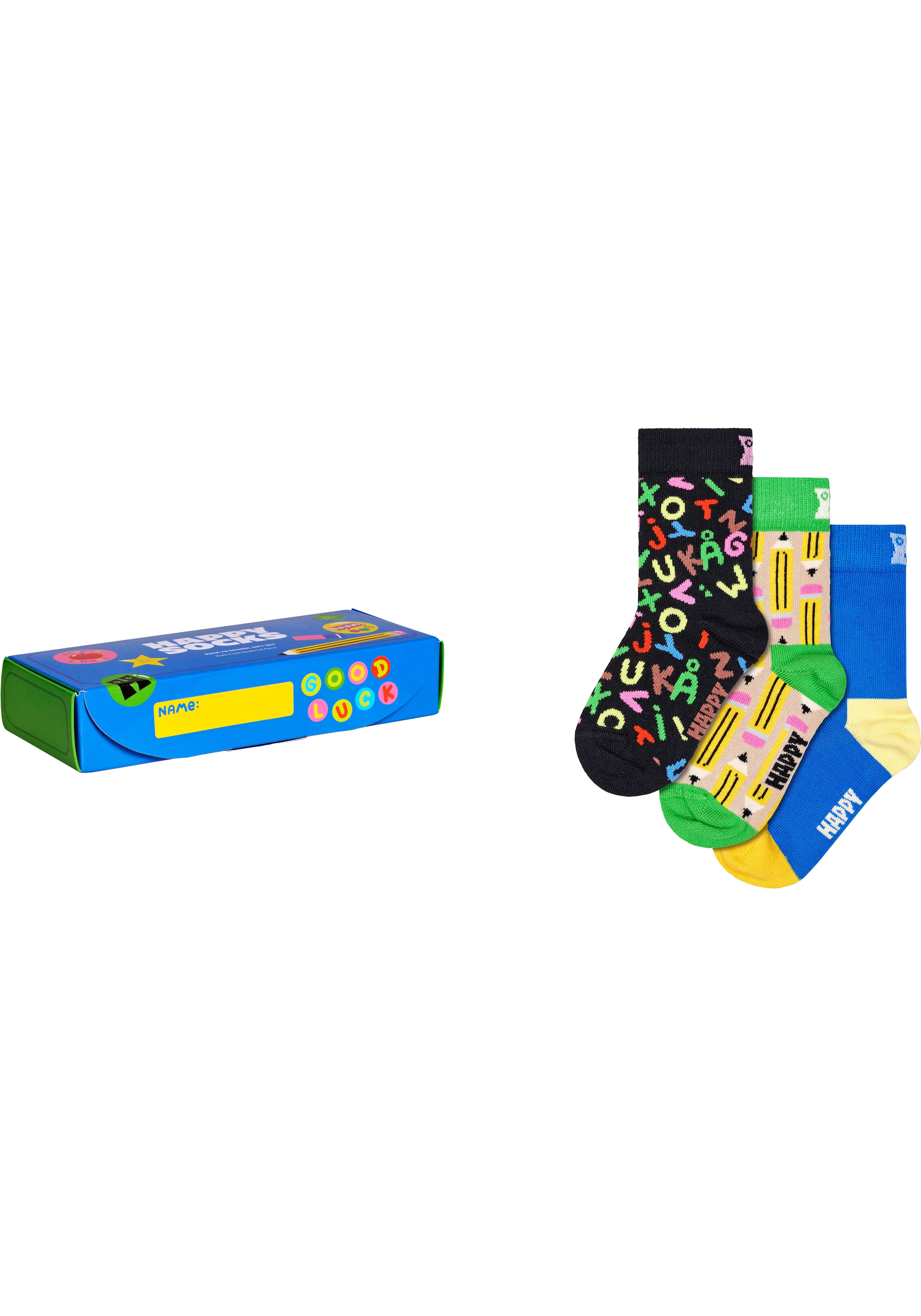 Happy Socks Socken »Back to School« 3er Pack,  mit unterschiedlichen Motiven