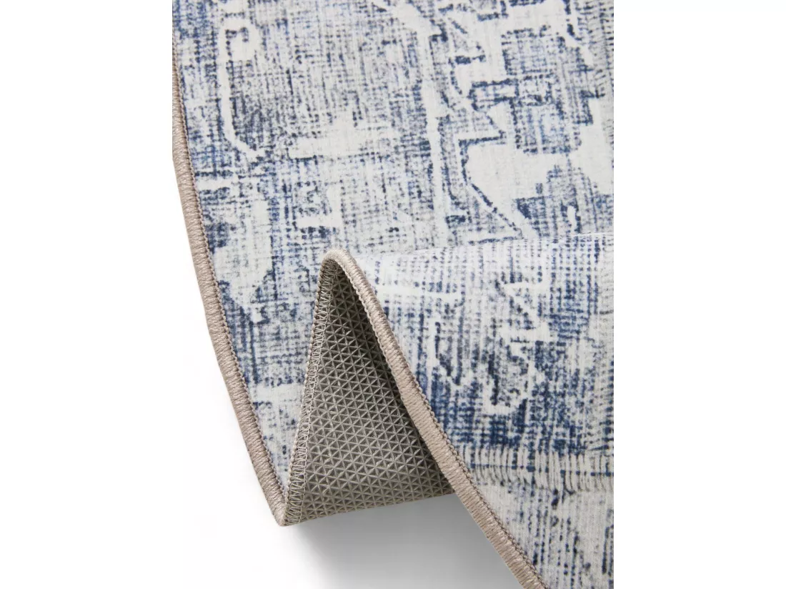 Tapis lavable George Bleu ø 160 cm rond