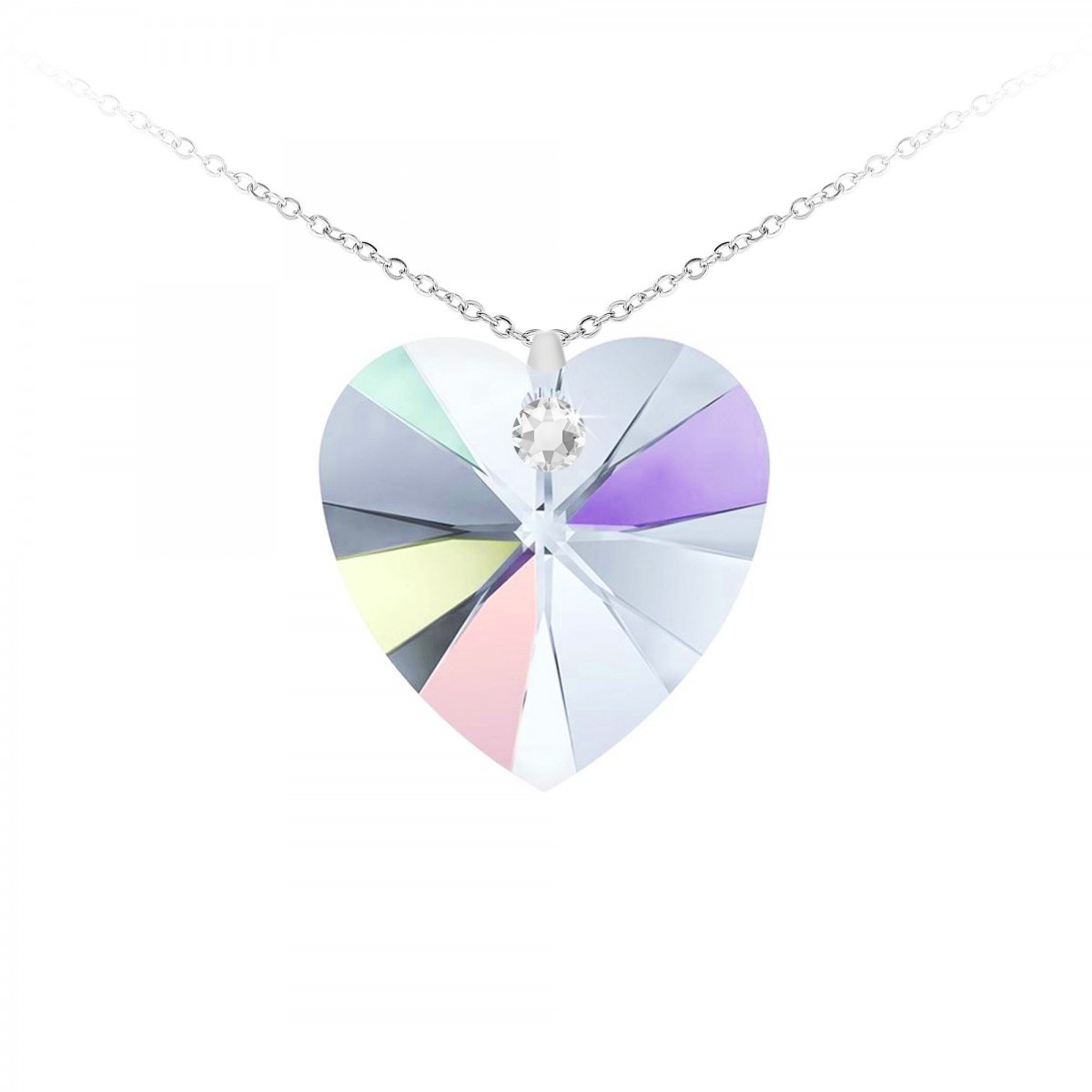 Collier coeur SC Crystal orné de Cristaux scintillants