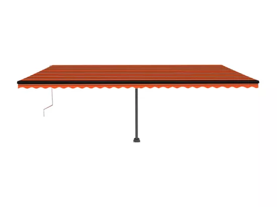 Auvent automatique capteur de vent LED 600x350 cm Orange marron