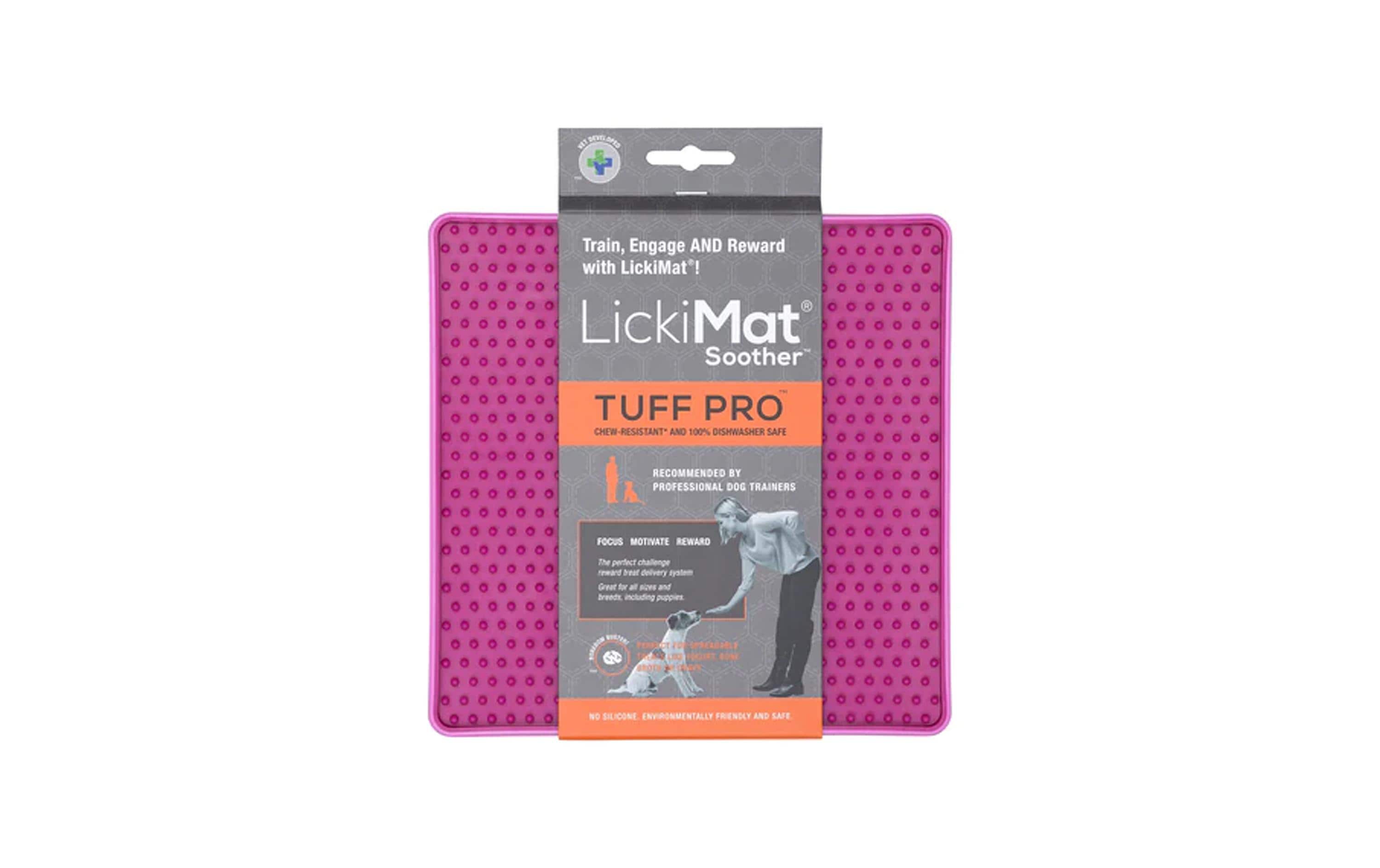 Futtermatte PRO Tuff 20 x 20 cm, PinkSchleckmatte für Hunde extra robust