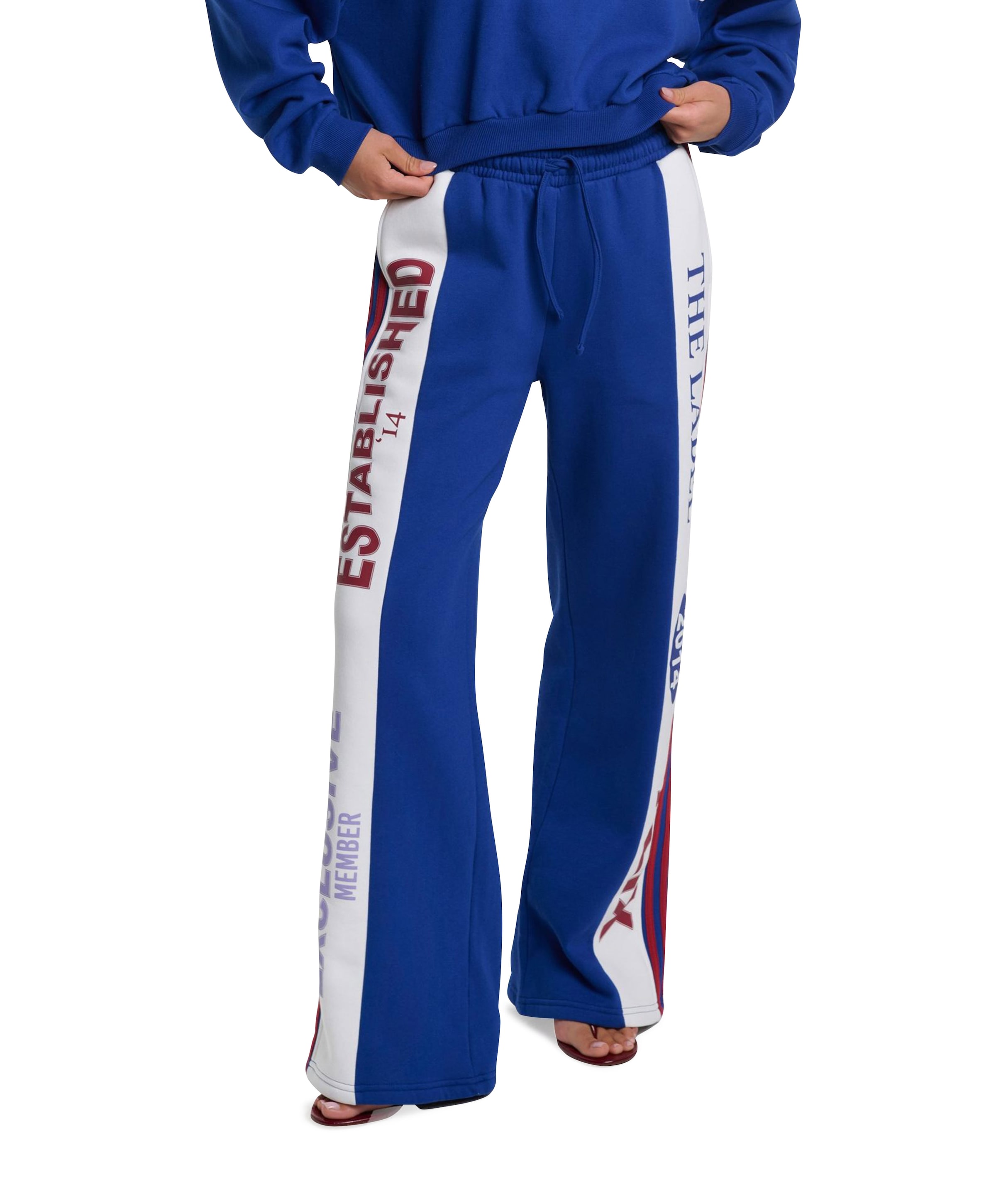 Alix The Label LOGO TAPE dames broek blauw