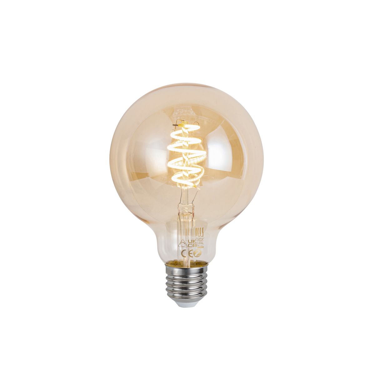 Set van 5 Smart E27 dimbare LED lampen G95 amber 4.9W 320 lm 2500K