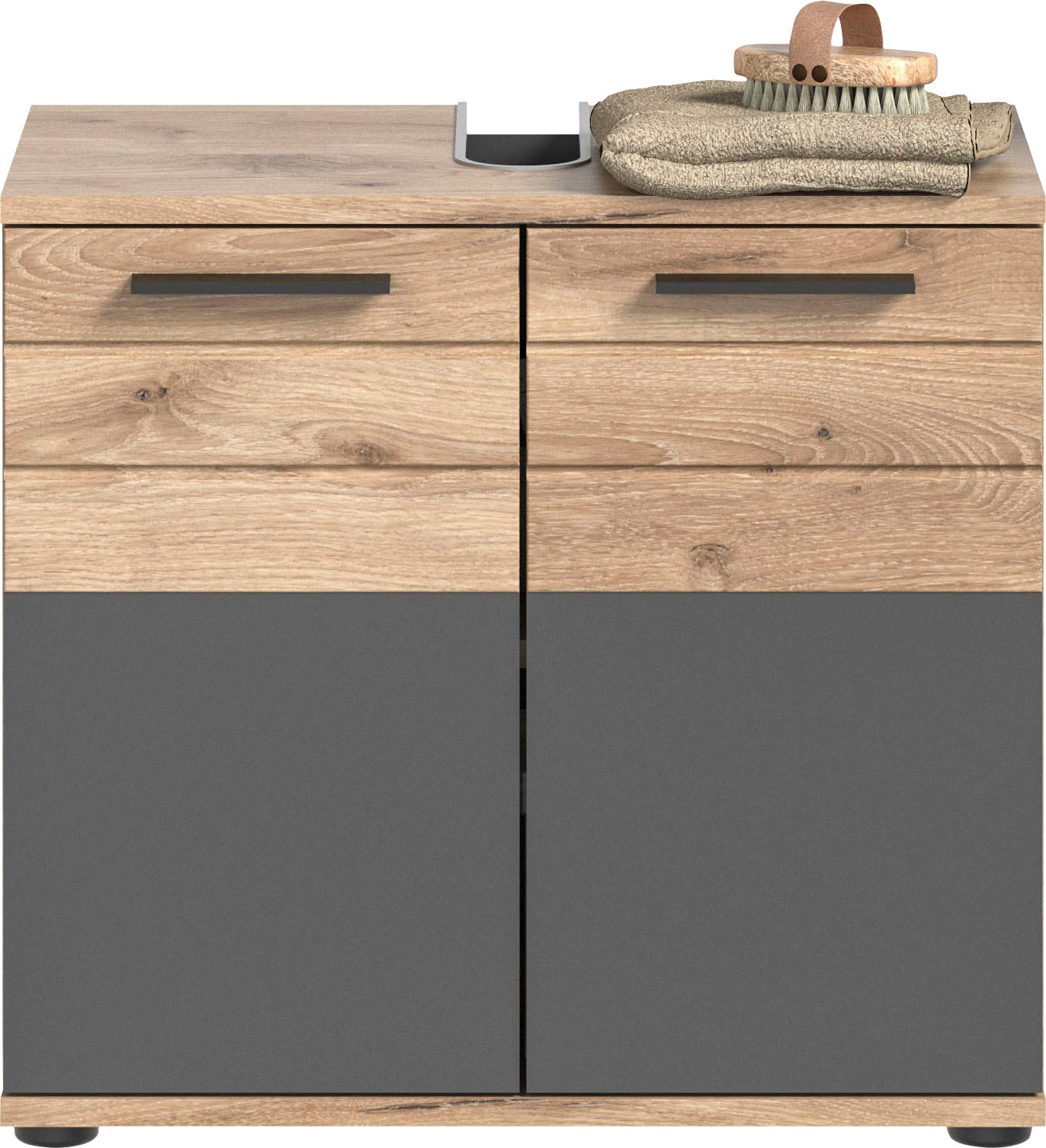 INOSIGN Waschbeckenunterschrank »Riga, Breite 60 cm, 2 Tür, 2 Fächer, mit Siphonausschnitt« Standschrank, Unterschrank, Badmöbel, Badschrank, Schrank, Bad