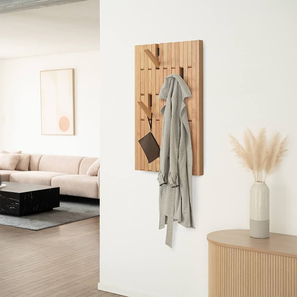 Home Deluxe Garderobenpaneel QUEST Hellbraun