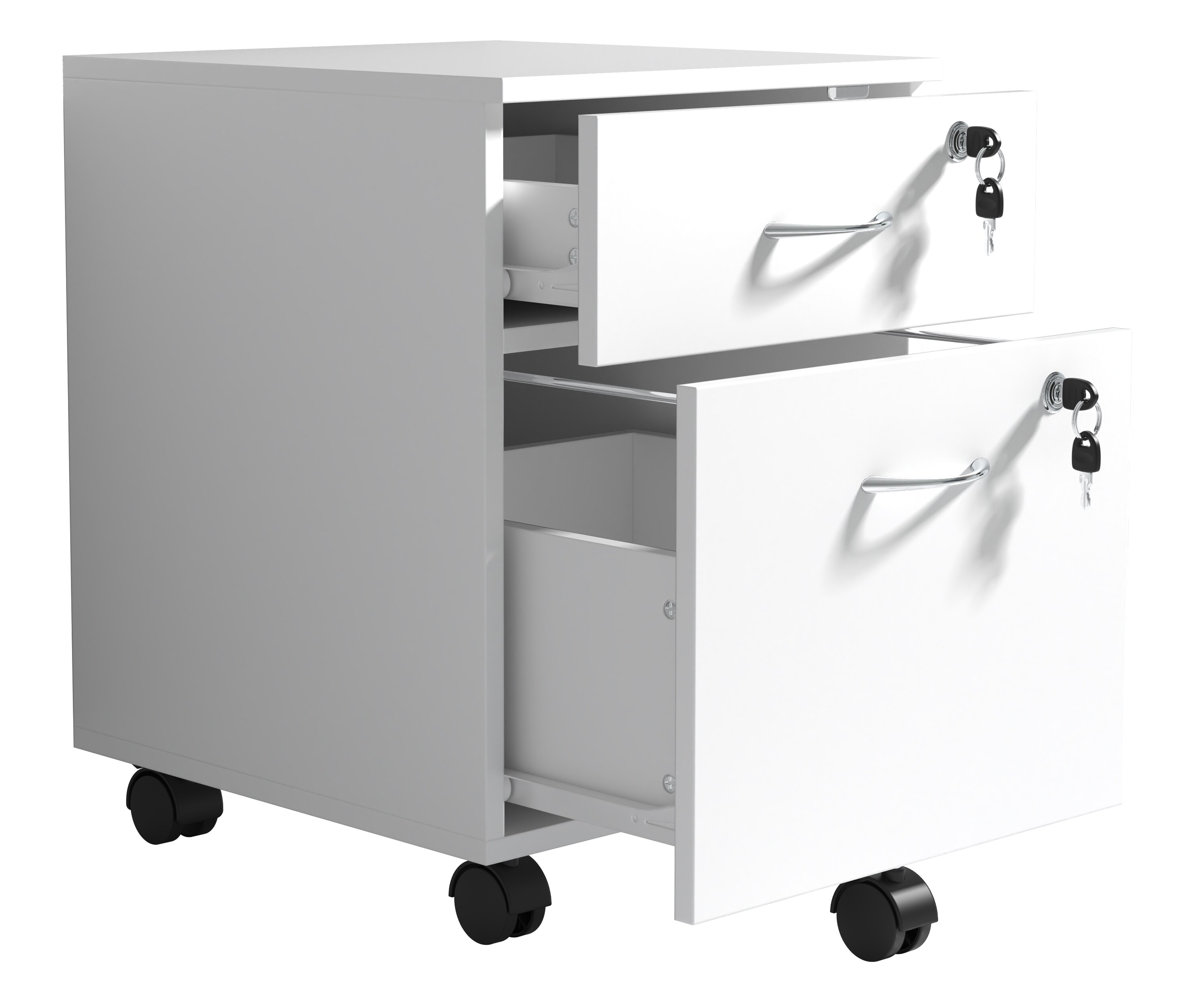 VCM Rollcontainer Beistellcontainer Bürocontainer Rollen rollbar Schublade Hängeregistratur Baula M