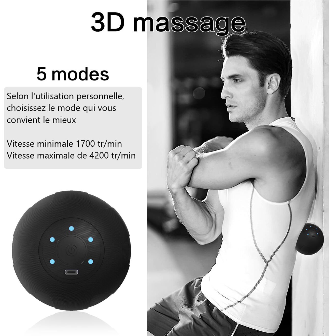 Onamaste Balle de massage noire