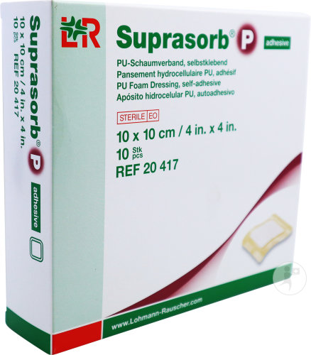 Lohmann & Rauscher Suprasorb P Pansement En Mousse PU WCL 10x10cm 10 Pièces (20417)