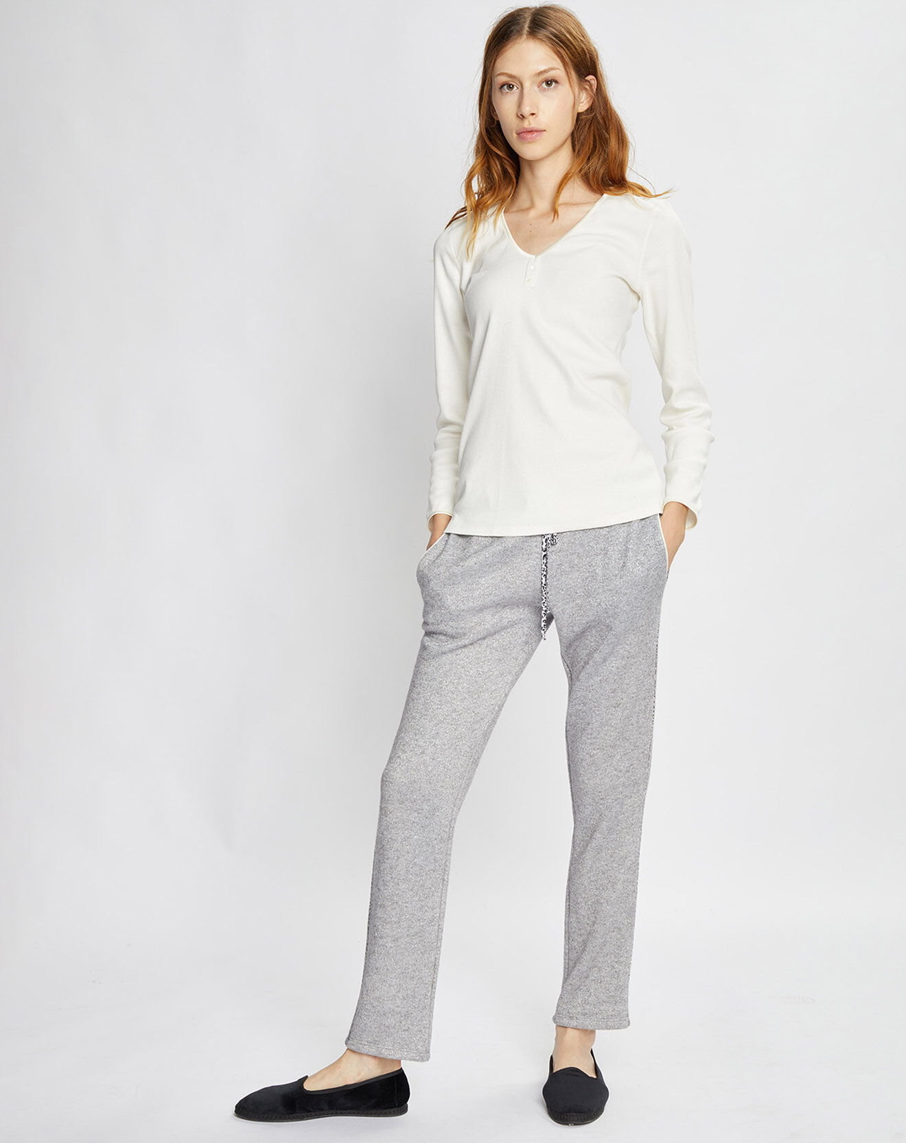 Le Chat Pantalon Mailleway gris chiné