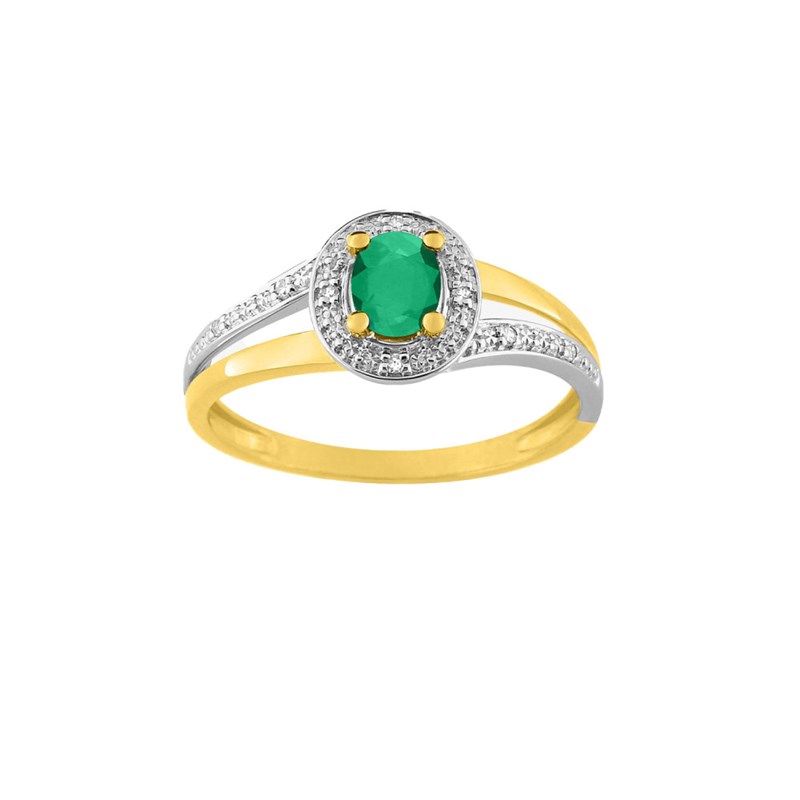 Bague femme - Emeraude - Or 18 Carats