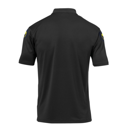 Camisa Polo Score Preta/Amarelo Fluorescente Uhlsport