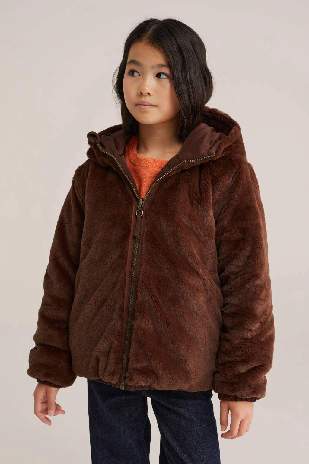 WE Fashion reversible jas bruin