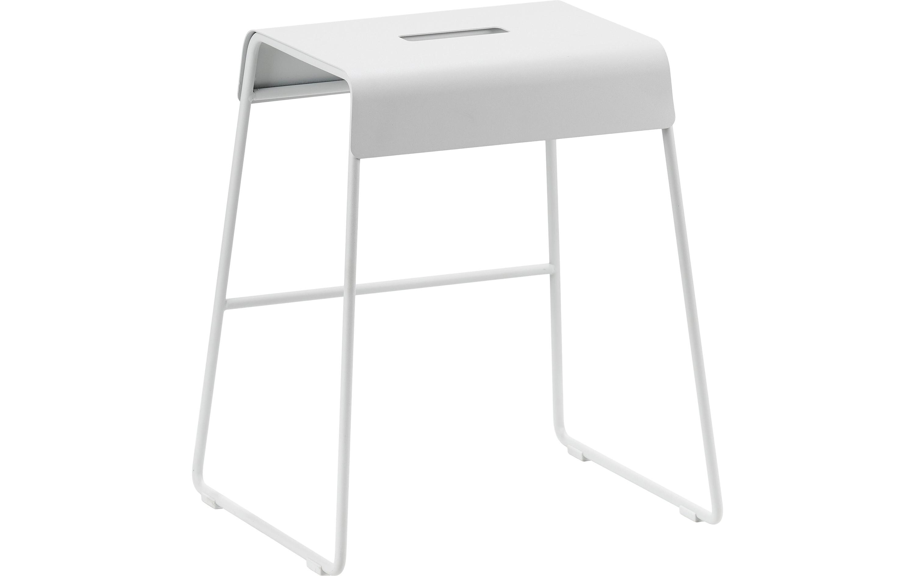 Hocker A-Stool 38.5 x 45 cm, WeissBarhocker aus Metall