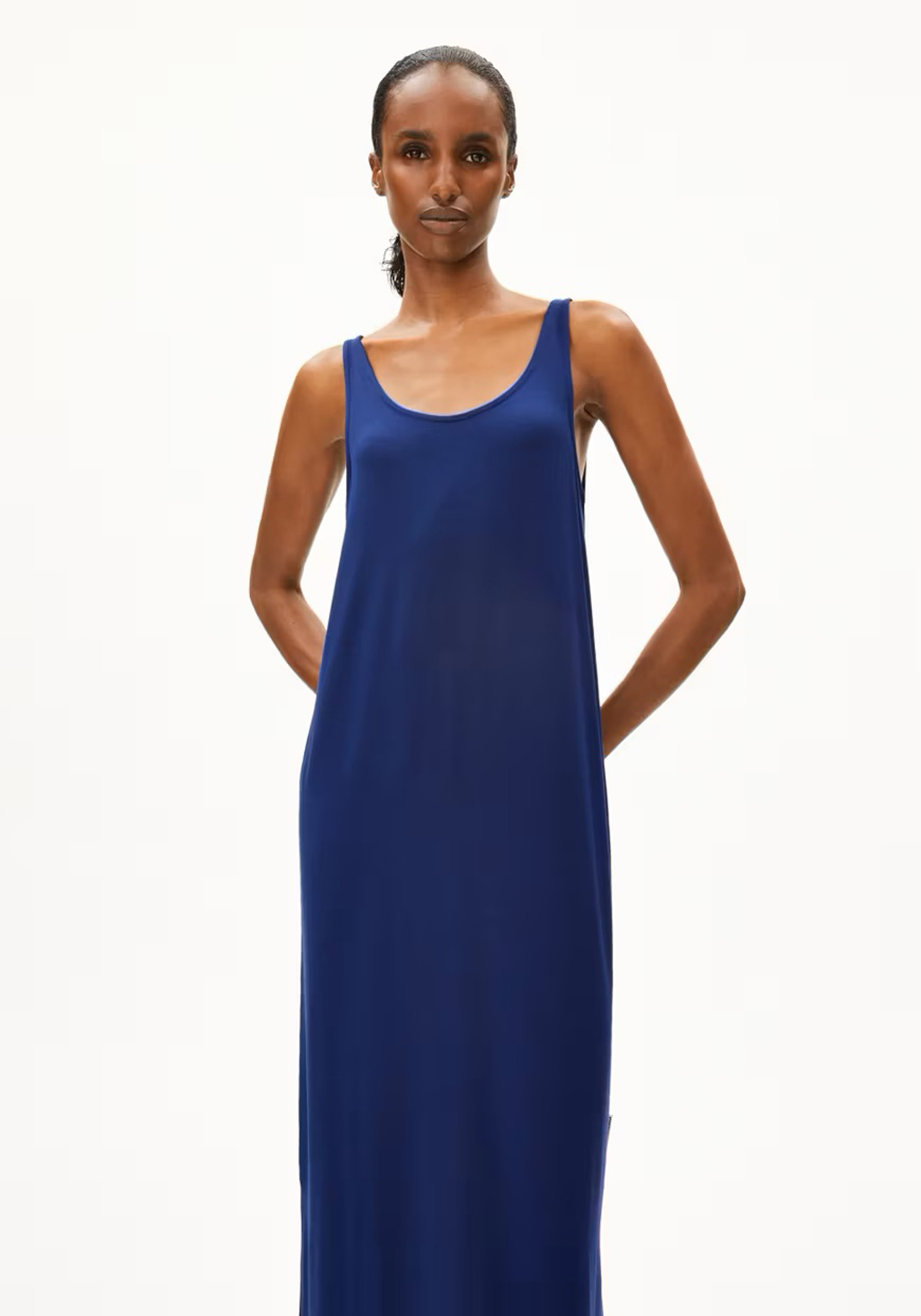 Armedangels Jerseykleid Maeliaa Solid Blue Noon