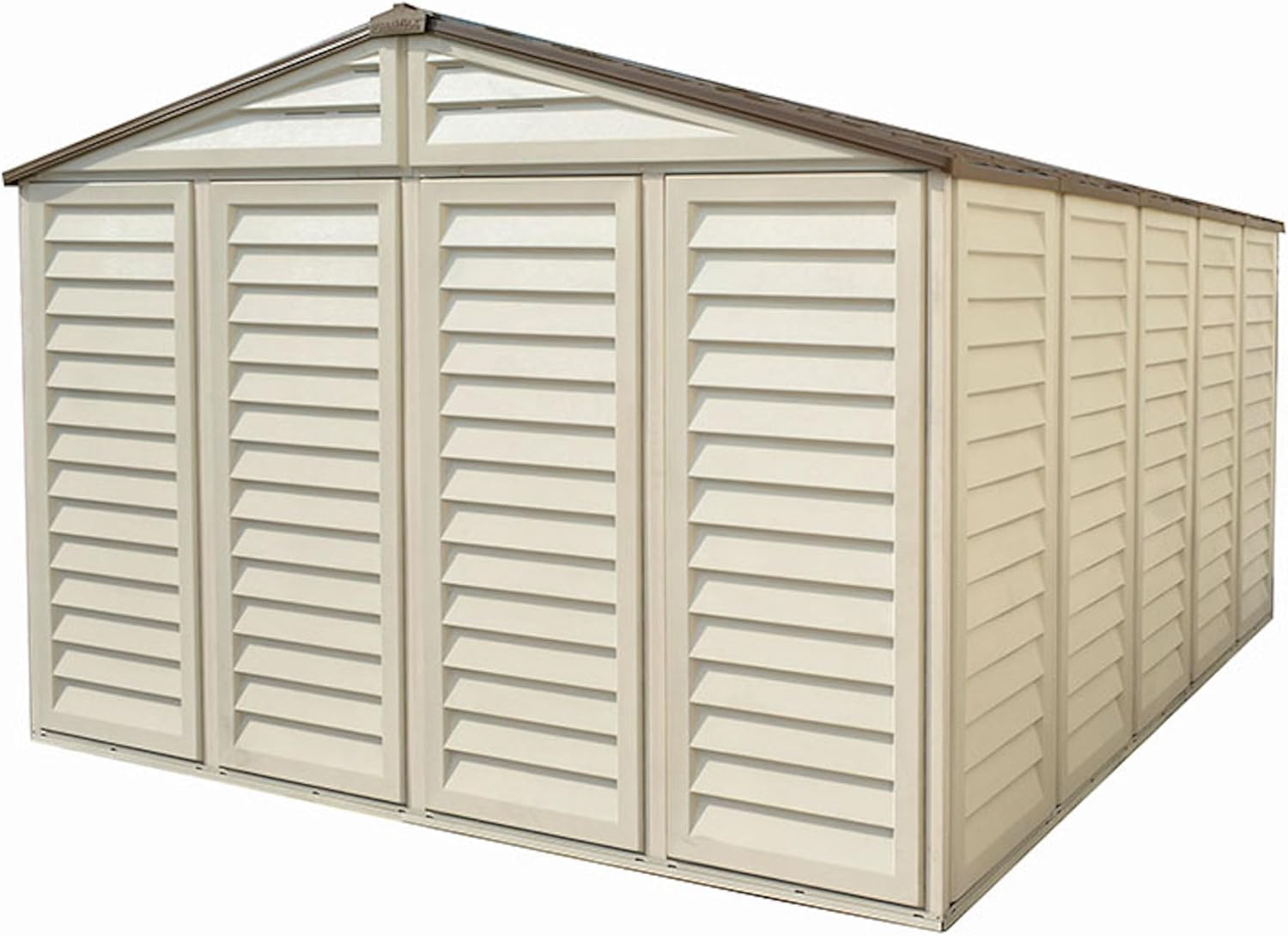 Duramax WoodBridge Plus 10.5' x 13' Schuppen – Beige/Braun, 399.8x318.7x222.0 cm