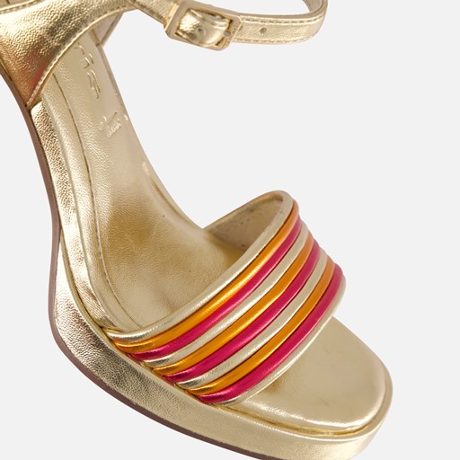 Tamaris Sandalen met hak goud Synthetisch