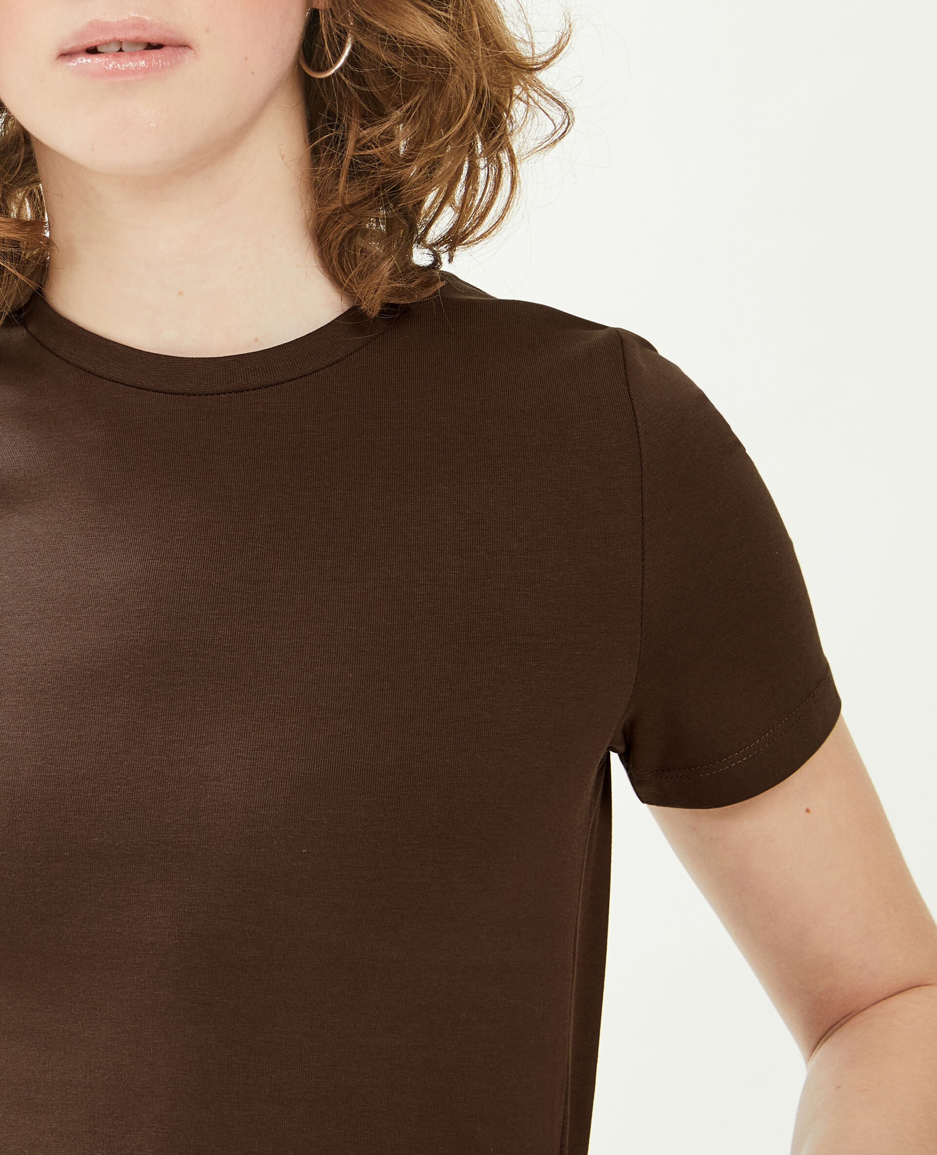 T-shirt cropped - Marron