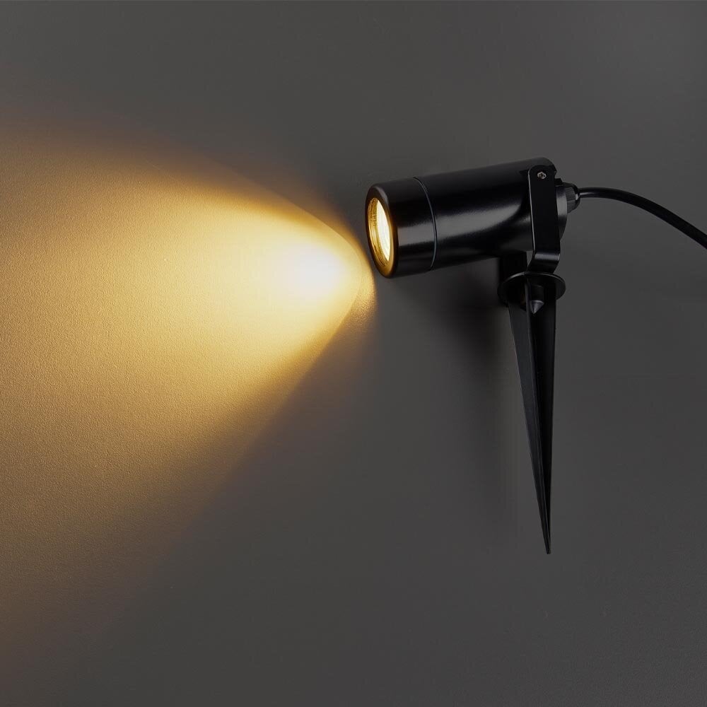 LED grondspot in zwart GU10 IP44