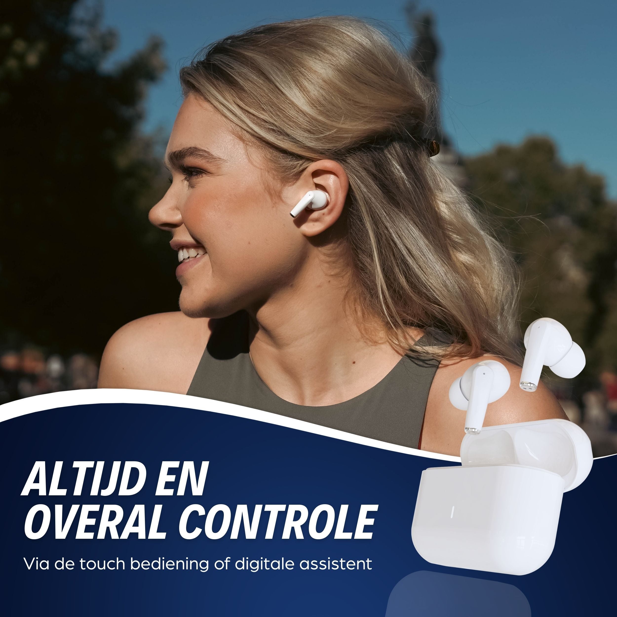AV Audio Melody ANC Pro White TWS oordopjes