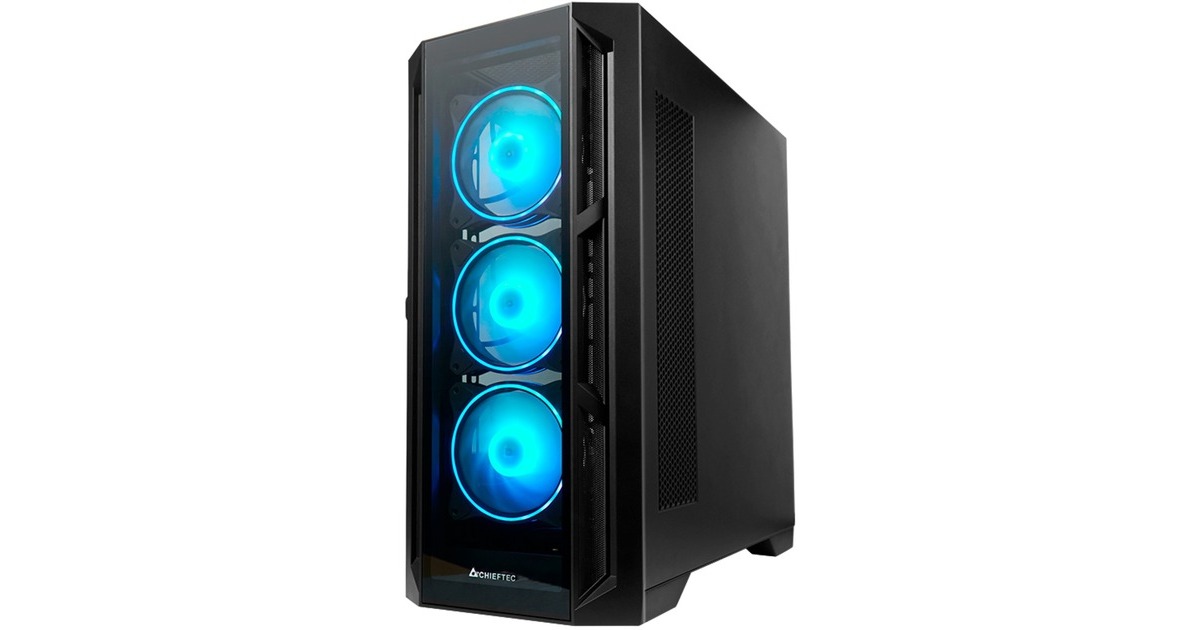 ChieftecAPEX midi tower behuizing  (Zwart | 2x USB-A | 1x USB-C | RGB | Tempered Glass)