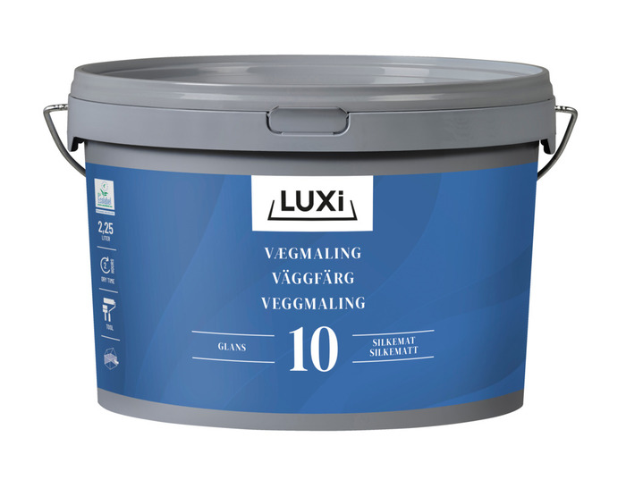 Vægmaling 10 mørkegrå 2,25 liter - Luxi