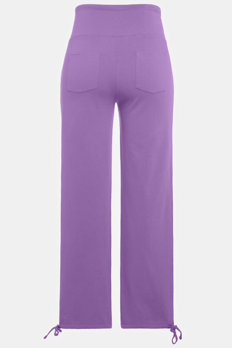 Bellieva-Sweatpants, extrabreiter Bund, Biobaumwolle