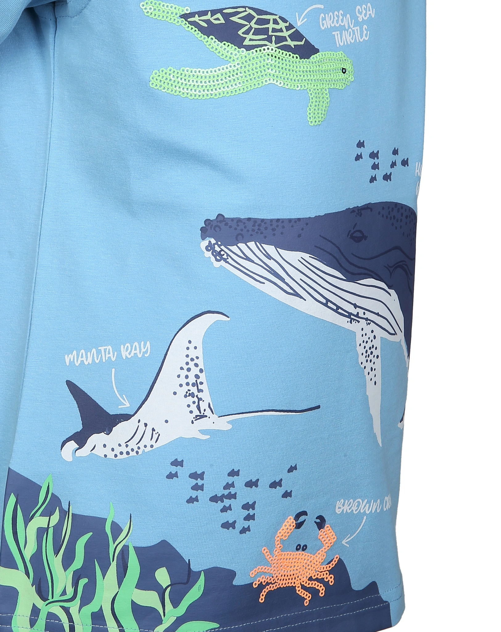 T-Shirt MEERESTIERE in hellblau