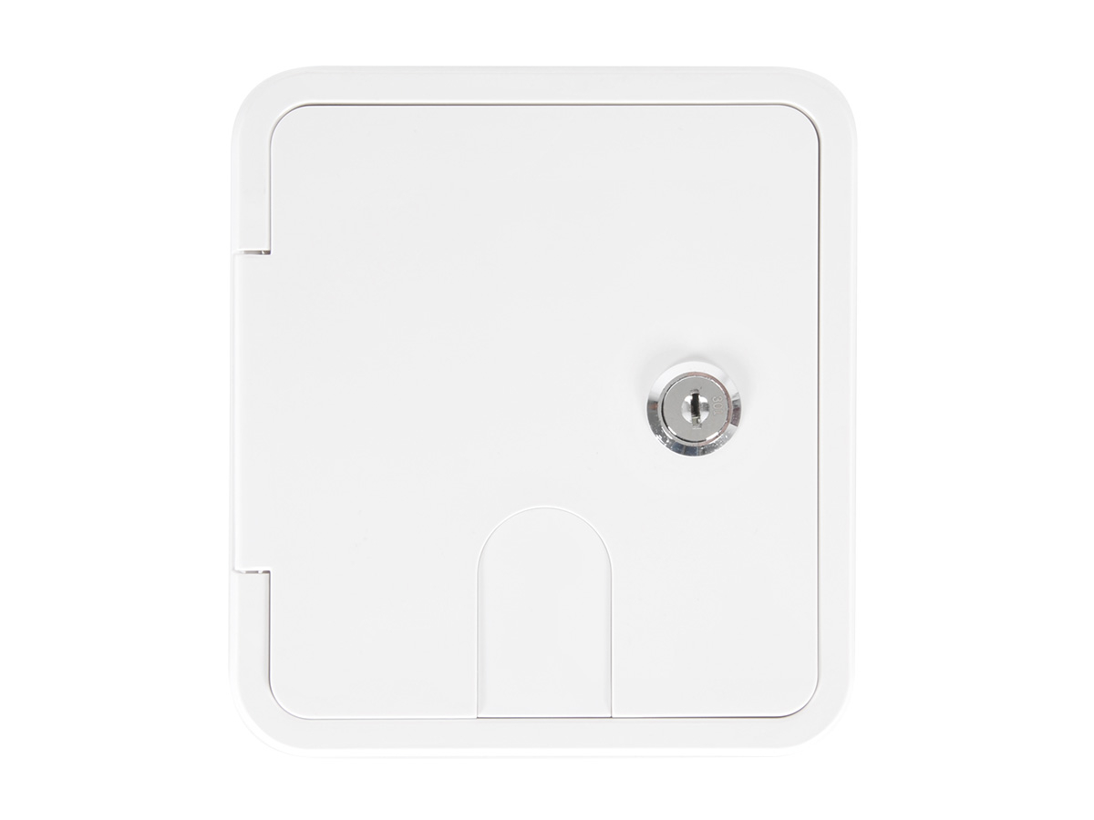 Carbest serviceluik met slot white - 107 x 122 mm