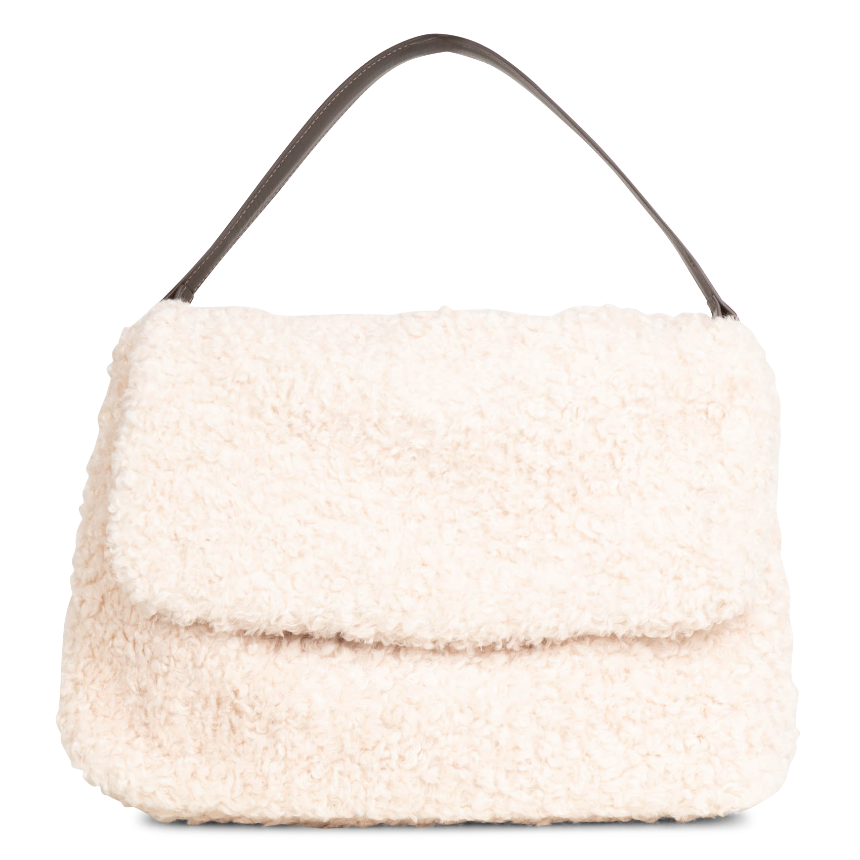 ELOISE - Sac porté épaule en sherpa | Beige