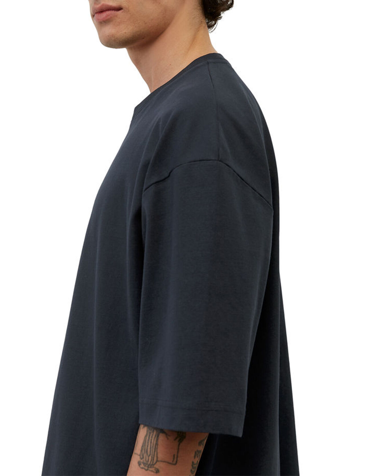Marc O'Polo T-Shirt manches courtes Col Rd Oversize bleu marine