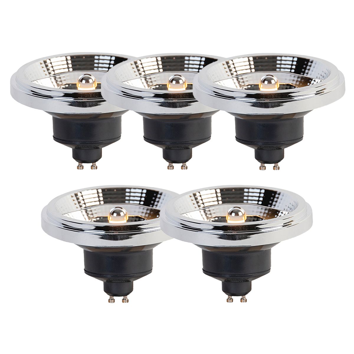 Set van 5 GU10 3-staps dim to warm LED lamp AR111 11W 620 lm 2000-3000K