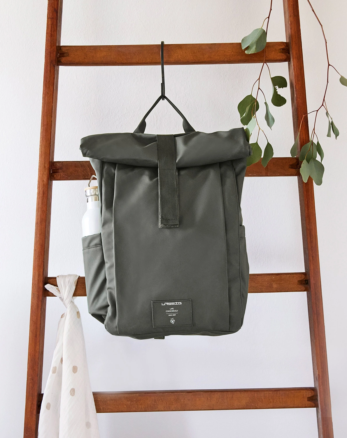 Wickelrucksack ROLLTOP UP (29x14,5x42) in olive