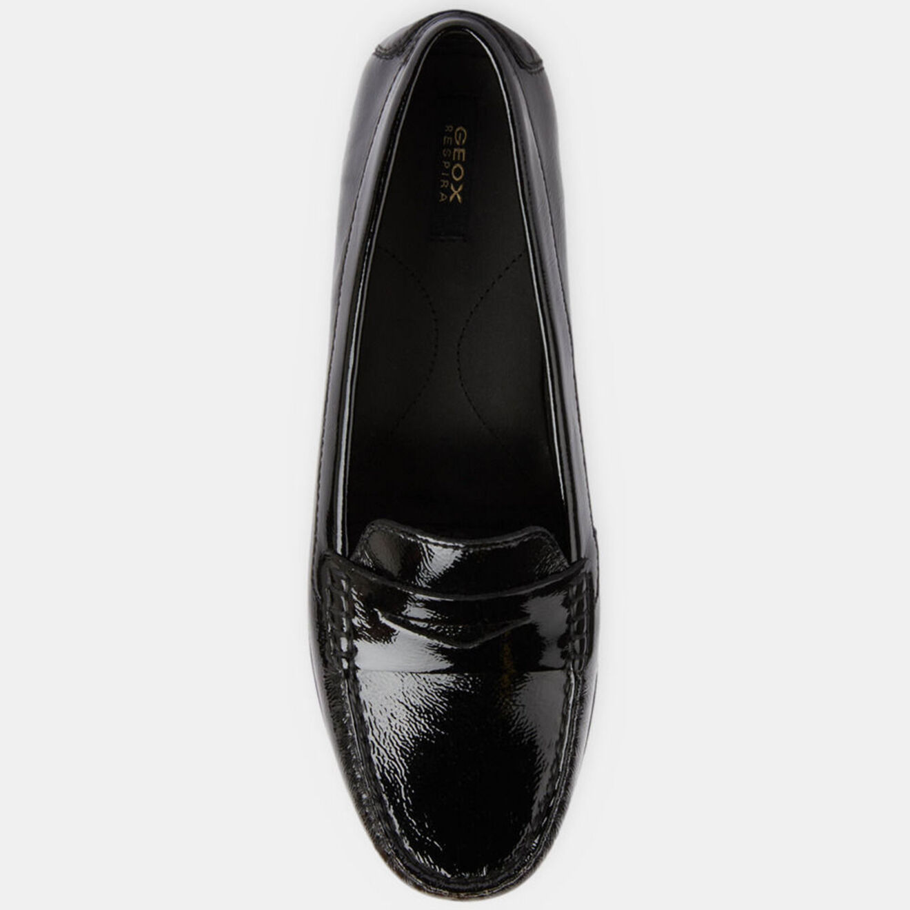 Geox Mocassins en Cuir verni Elidia noirs