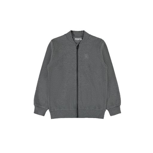 Name It Olson Sweat Cardigan, Dark Grey Melange, 146-152 cm