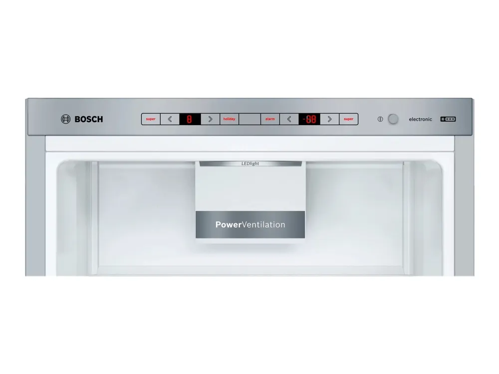 Bosch Serie | 6 KGE398IBP - Køleskab/fryser - bund-fryser - bredde: 60 cm - dybde: 65 cm - højde: 201 cm - 343 liter - Klasse B - rustfrit stål