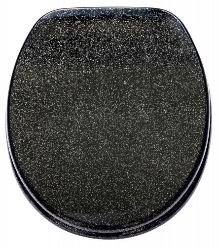Toiletzitting met softclose-mechanisme, glitterzwart