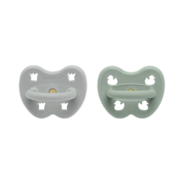 Hevea Orthodontische Fopspeen - 3-36 Mnd - 2 Stuks - Gorgeous Grey / Sage