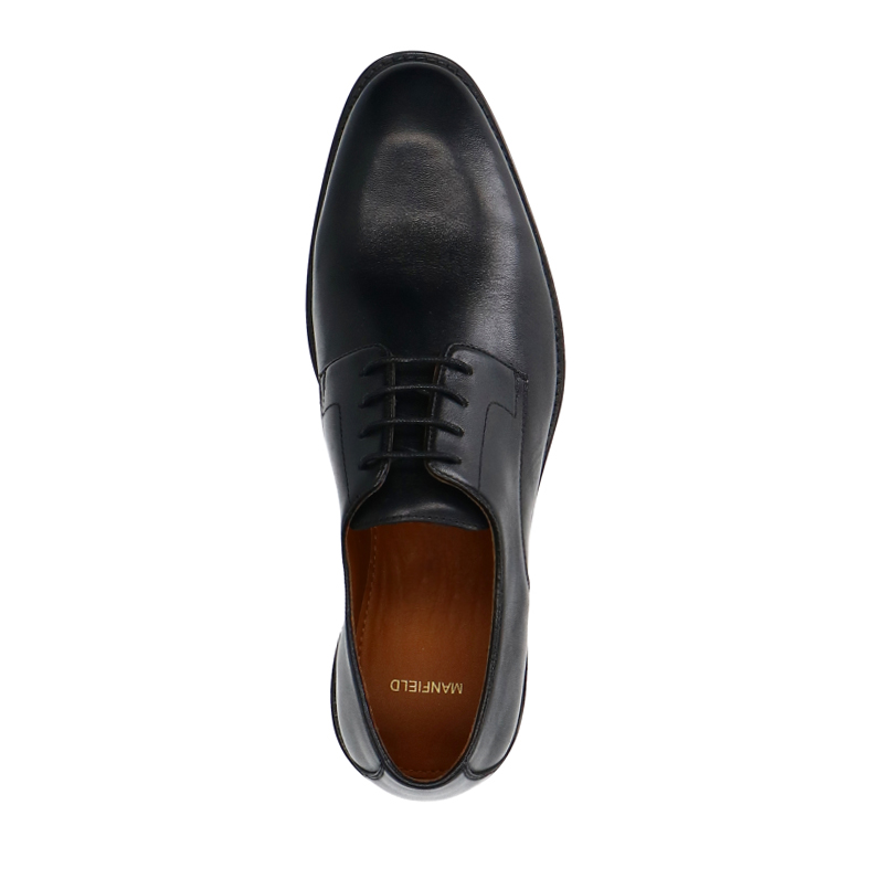 Zwarte leren veterschoenen