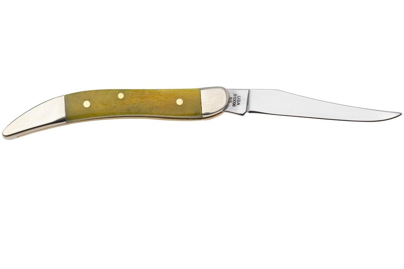 Case Small Texas Toothpick 20035 Smooth Yellow Bone 610096 SS, zakmes