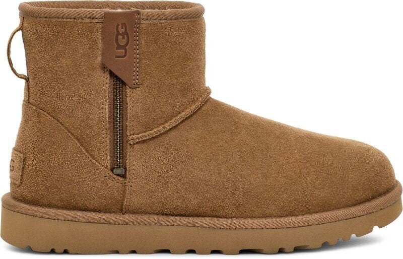 UGG  W Classic Mini bamsestøvler m. lynlås - Chestnut