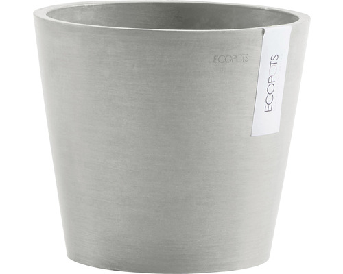 Ecopots Amsterdam plantenpot, kunststof, Ø 20 cm, H 17,5 cm, witgrijs