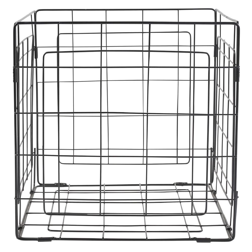 Panière Box Cube 31x31x31cm métal noir